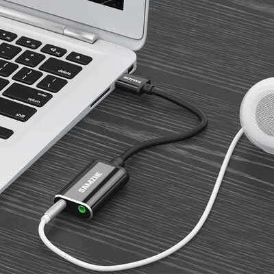 

Yamazawa SAMZHE USB external independent sound card free drive notebook desktop PS4 connection headset microphone stereo converter USB to 35mm TC-07