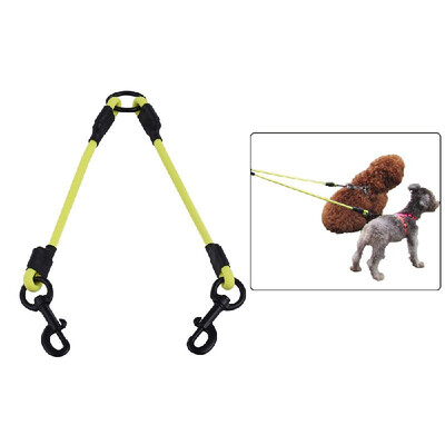 

SST002P PVC Round Double Dog Working Leash Linker Waterproof Deodorant Dog Dual Lead Twin Way Walk Strap Leads Set No Tangle for T