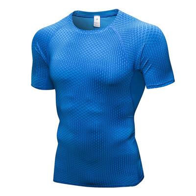 

Quick Drying Fitness Tight Gym Sports Suit Costume Vest Soccer Jerseys Rashgard Man Short T-Shirts