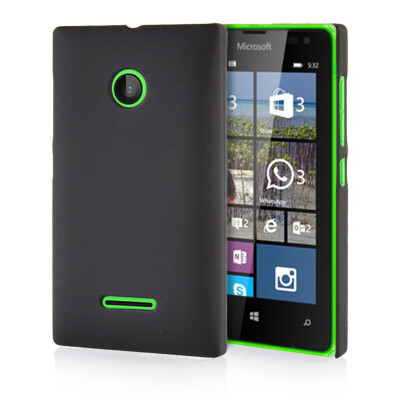 

MOONCASE Hard Rubberized Rubber Coating Devise Back Case Cover for Nokia Lumia 532 Black