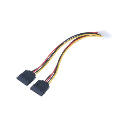 

4 Pin IDE Male to 2 Dual 15 Pin Female Serial ATA SATA Hard Drive Power Cable