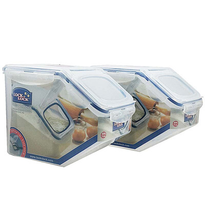 

Lock & lock rice bucket plastic crisper set 5L 2 HPL700Q2