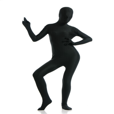 

Womens Spandex Zentai Full Bodysuit Navy Blue Lady Back Zipper Tights Suit Dancewear Womens Catsuit Fancy Halloween Costumes