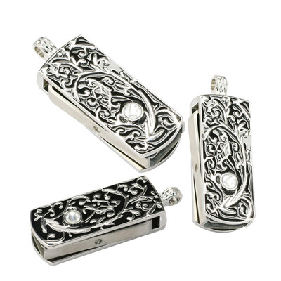 

4GB 8GB 16GB 32GB 64GB 128GB Crystal Rotatable USB Flash Drive Memory Stick USB Drive Flash Disk U Disk Thumb Drive USB Stick
