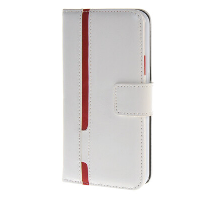 

MOONCASE Senior Leather Flip Wallet Card Slot Bracket Back Case Cover for Samsung Galaxy S6 White