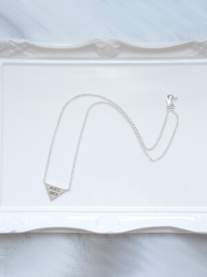 

ONICE Sterling Silver 925 Micro Inlays with Triangle Style Pendat Necklace WQX004