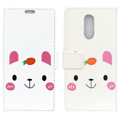 

MOONCASE Alcatel 1c painted leather case - radish rabbit