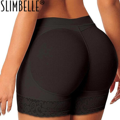 

SLIMBELLE Womens Seamless Butt Lifter Padded Lace Control Panties Enhancer Underwear