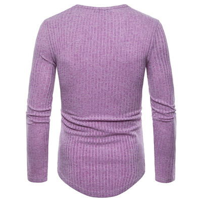 

AOWOFS large size mens long-sleeved knit shirt YT009