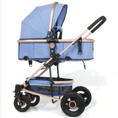 

Wisesonle baby stroller is available for sitting&lying on high view double shock absorbers portable folding baby stroller khak
