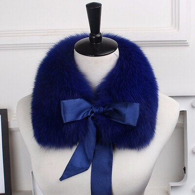 

2018 the new hot selling fox fur collar the natural fox fur collar the real fur collar child the winter fur scarf ribbon