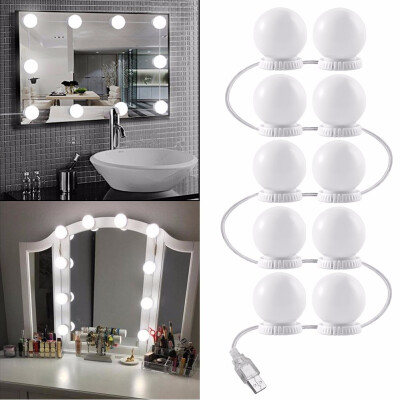 

LED Vanity Mirror Lights Kit Vanity Lights Makeup Lighting Fixture Strip with 10 Dimmable Light Bulbs Makeup Vanity Table Set