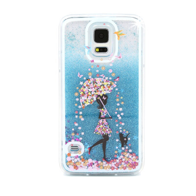 

MOONCASE Синий Динамический Плывун Жидкость Светлый Bling чехол для Samsung Galaxy S5