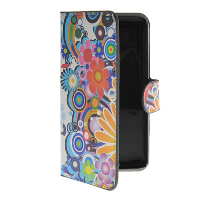 

MOONCASE Flower style Leather Side Flip Wallet Card Slot Stand Pouch чехол для WIKO Bloom