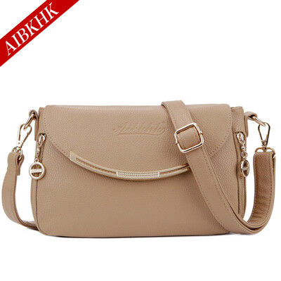 

Aibkhk женщин all-матч натуральная кожа сумки с 2-слойные кожа коровы сумка Cross body сумка лоскут четыре цвета M529