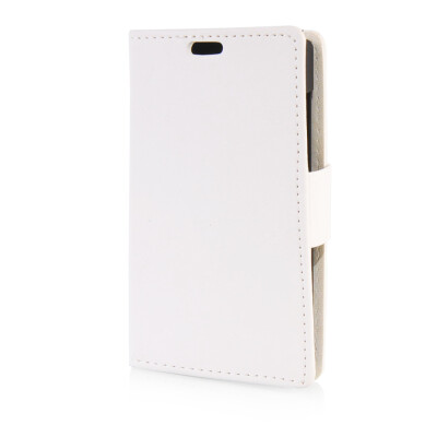 

MOONCASE Leather Side Flip Wallet Card Slot Pouch Stand Shell Back ЧЕХОЛ ДЛЯ Microsoft Lumia 435 White