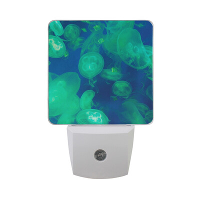 

ALAZA LED Night Light With Smart Dusk To Dawn SensorJellyfish Medusas Underwater Plug In Night Light