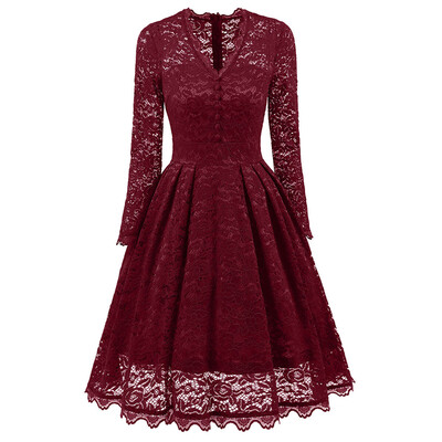 

Lace A Line Party Vintage Dress