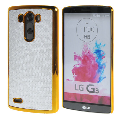 

MOONCASE Flash Flake Skin Gold Chrome Hard Back Case Cover for LG G3 Silver