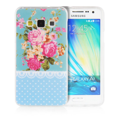 

MOONCASE Flowers Soft Flexible Silicone Gel TPU Skin Shell Back ЧЕХОЛ ДЛЯ Samsung Galaxy A3