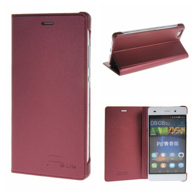 

MOONCASE Huawei Ascend P8 Lite ЧЕХОЛ ДЛЯ Premium PU Leather Pouch Flip Red