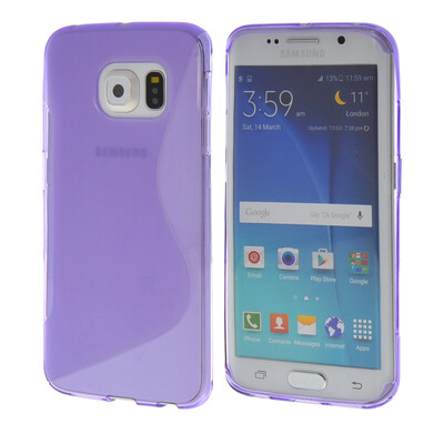 

MOONCASE S - линия мягкий силиконовый гель ТПУ гибкой оболочки Защитный чехол для Samsung Galaxy S6 Edge фиолетовый