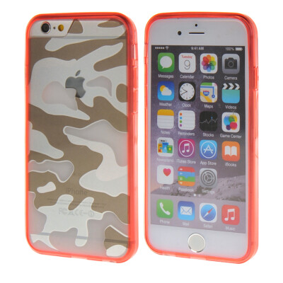 

MOONCASE Camouflage Style Soft Flexible Silicone Gel TPU Skin Shell Back Case Cover for Apple iPhone 6 ( 4.7 inch ) Red