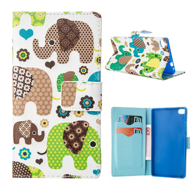 

MOONCASE ЧЕХОЛ ДЛЯ Huawei Ascend P8 Flip PU Leather Fold Wallet Card Slot Kickstand Back [Pattern series] /a21