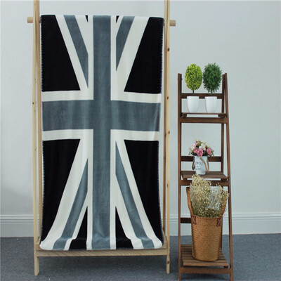 

Original Single Grey British Flag Blanket Soft Air Conditioning Adult Super Soft Double-Layer Blanket