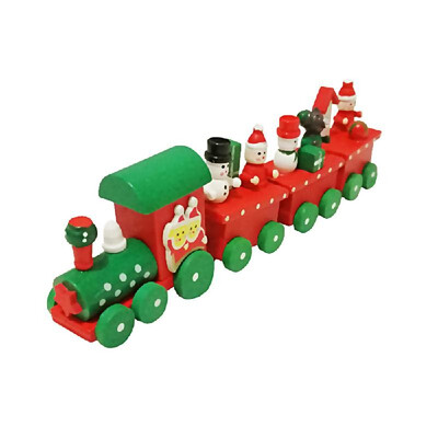 

Wooden Mini Train Toy Santa Claus Christmas Ornament Decoration Festival Gift Kids Toys