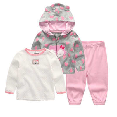 

Kiddiezoom 18-24M Clothing Sets Baby PantsT-shirtCoat Babywear Stripe Baby Girl Clothes Outwear Cotton Infant Baby Boy Clothes