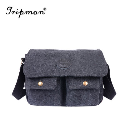 

Tripman Canvas Male Shoulder Bag Unisex Casual Canvas Bag One Single Shoulder Messenger Bag outdoor Travel Bag Small Sports