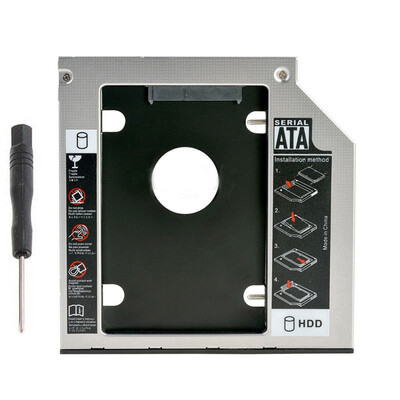 

127mm 25" SATA Aluminum 2nd Hard Disk Drive SSD HDD Caddy Adapter bay for SAMSUNG R620 R610 R580 R560 R540 Q460 Q470 AD-7740H