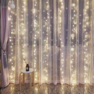 

3X3m 300 LED Lamp Ornaments Curtain New Year Lights Christmas Decorations For Home Party Wedding Home Decor