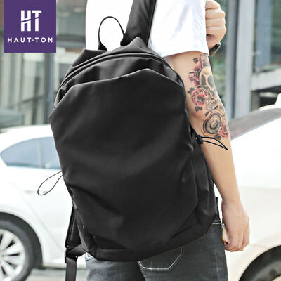 

HAUTTON Backpack Mens Backpack Mens Large Capacity Student Bag Leisure Travel Bag Computer Bag 918310JD122 Black