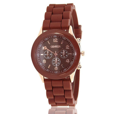 

New Men Women Geneva Silicone Rubber Jelly Gel Quartz Analog Sports Wrist Watch