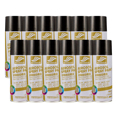 

Haoshun auto supplies motorcycle self-painting paint repair from spray can hand paint paint furniture spray paint graffiti wheel paint 39 black 400ML 12-box