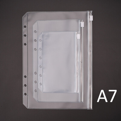 

1PCSLOT A5A6A7 Storage Bag School Office Supply Transparent Loose sheet Notebook zipper Self-sealing File Holder
