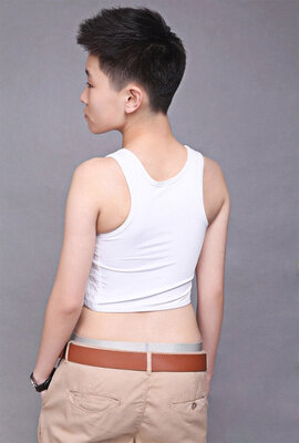 

Sexy Breathable Buckle Short Chest Breast Binder Trans Lesbian White Black