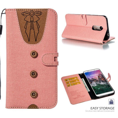 

MOONCASE Millet Red Rice Note 5 Red Rice 5 Plus Stitching Embossed Womens Leather Case - Powder