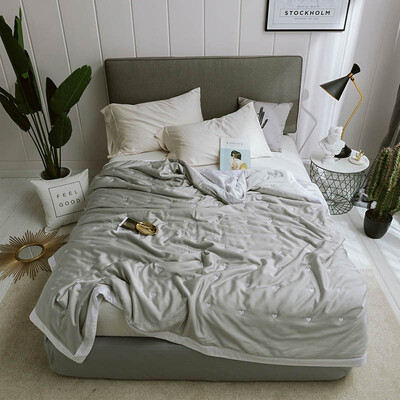 

Cool Summer Thin Quilt Silk Embroidery Double-sided Days Summer is Double Ice Silk by Core Can be Washed in The Summer