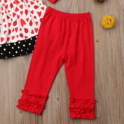 

3pcs Toddler Kids Baby Girls Outfits Clothes Long Sleeve Tops DressPants Set