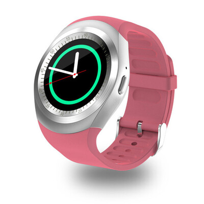 

Free Shipping Y1 Smart Watch Round Wrisbrand Android use 2G SIM card Intelligent mobile phone Smartwatch