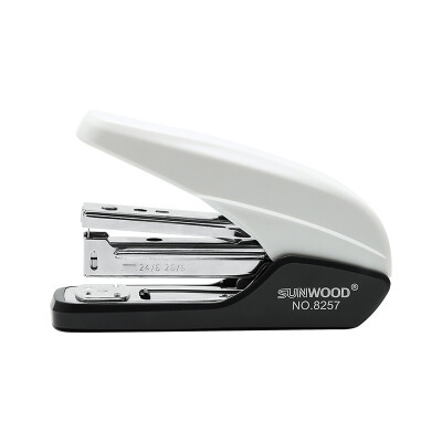 

Sanmu SUNWOOD medium-sized labor-saving stapler stapler 25 pages for 12 staples can hold 80 nails white 8257