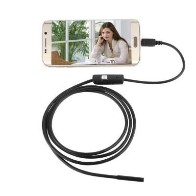 

7mm 2  Lens Waterproof 6 LED 720P Inspection Borescope Camera Android Endoscope