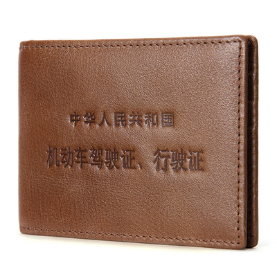 

Haotton (HAUT TON) driver's license kit head cowhide men's card package men's business card holder KB19 smoke gray