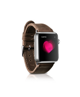 

New crazy horse Vintage Watchband For Apple Watch iwatch 38mm Wrist Band Bracelet Brown coffee Leather Strap Watch Accessorie