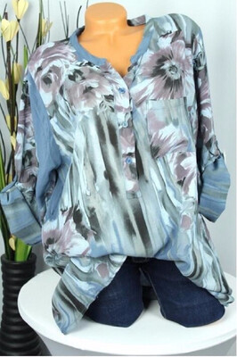 

2018 Autumn Women Fashion Long Sleeve Causal Loose Floral Print Blouse&Tops T-Shirt