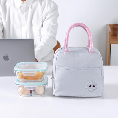 

Must be beautiful BUBM lunch box insulation bag primary school waterproof portable bag lunch lunch bag insulation bag portable men&women portable lunch box bag gray