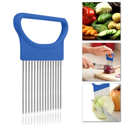 

2018 New Shrendders & Slicers Tomato Onion Vegetables Slicer Cutting Aid Holder Guide Slicing Cutter Safe Fork